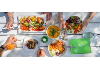 Sattgrün vegetarisches Restaurant