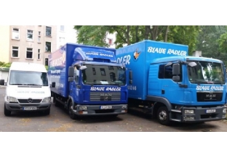 Umzugsservice in Frankfurt am Main – Blaue Radler