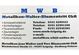 Schlüsseldienst Metallbau Walter Blumentritt Schlüsseldienst Metallbau Walter Blumentritt