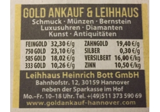 Gold- und Edelmetallankauf in Hannover – Bott Gold- und Edelmetallankauf in Hannover – Bott