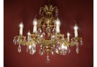 Sac a perle Kronleuchter & alte Lampen